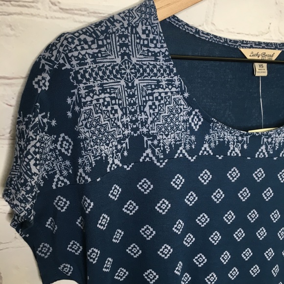 Lucky Brand Short Sleeve Tunic T-Shirt Dress Size XS - Picture 3 of 8